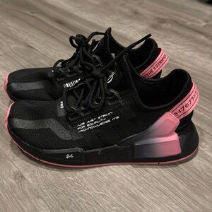 adidas Black and Pink NMD DOLLA Sneakers